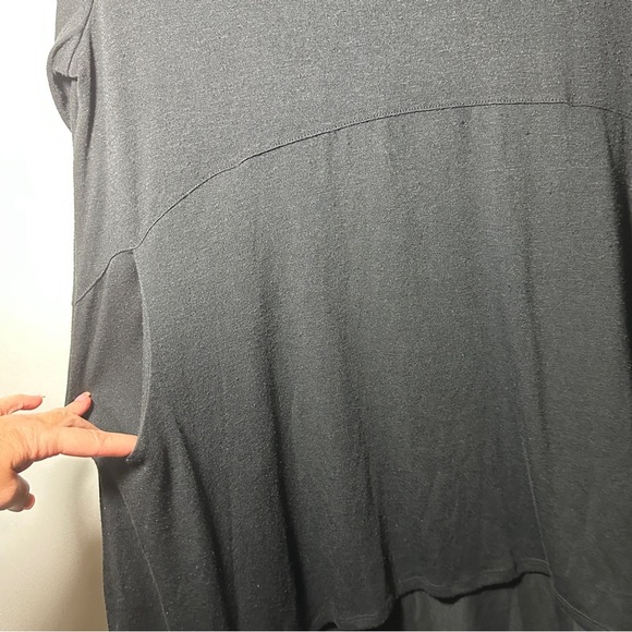 Chico's Black Round Neck Pockets Long Sleeve Dress Size 2 - Picture 3 of 8